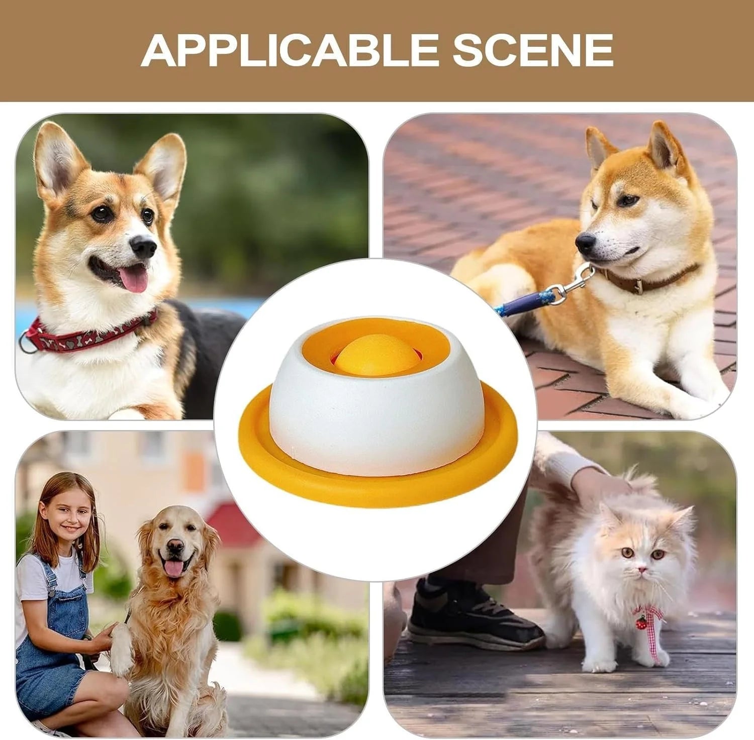 Pet Licking Fun Slow Food Bowl, Dog Enrichment Toys, Interactive Dog Toy, Enrichment and Slow Feeding Pet Accessories, Boredom and Anxiety Reducer for All Breed Dogs