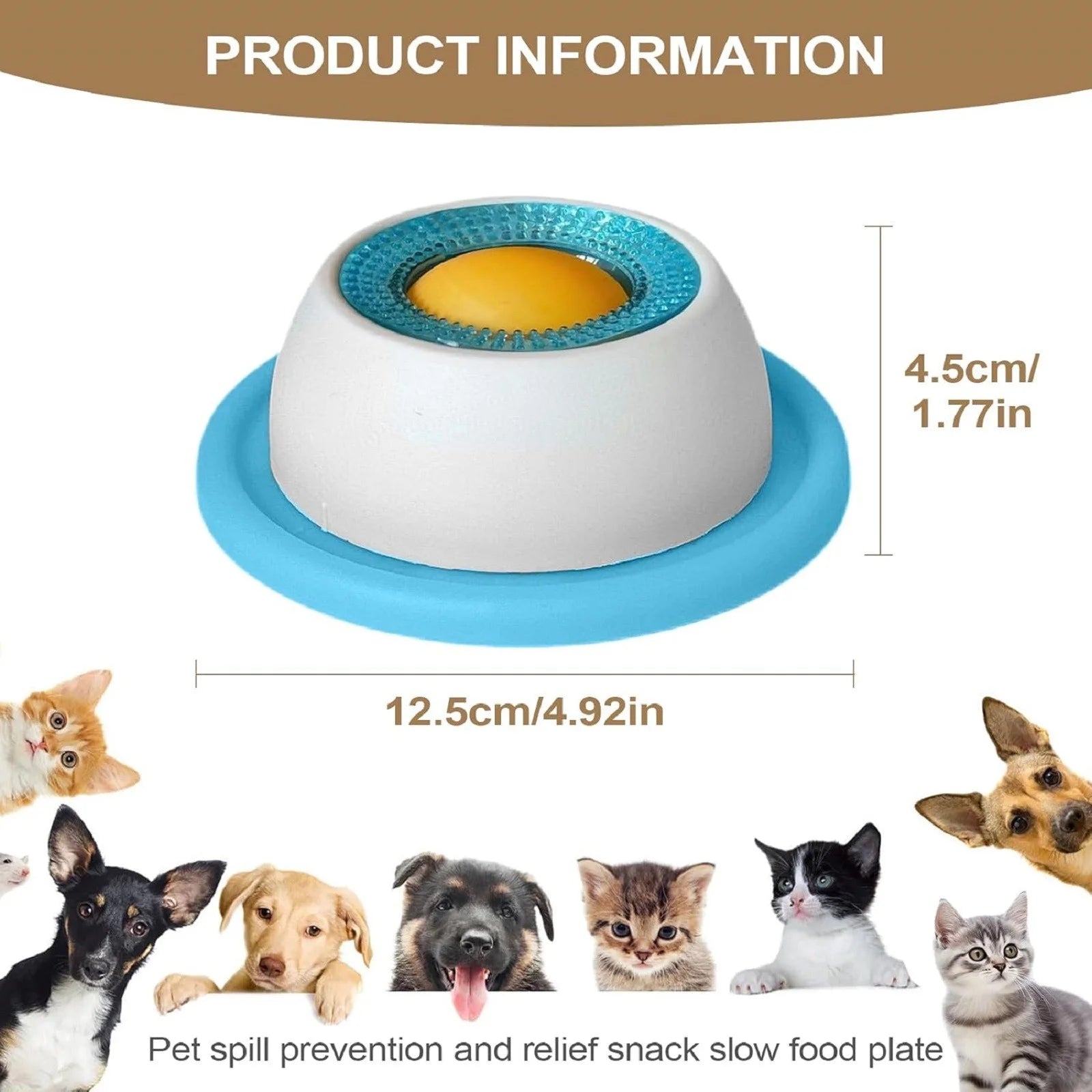 Pet Licking Fun Slow Food Bowl, Dog Enrichment Toys, Interactive Dog Toy, Enrichment and Slow Feeding Pet Accessories, Boredom and Anxiety Reducer for All Breed Dogs